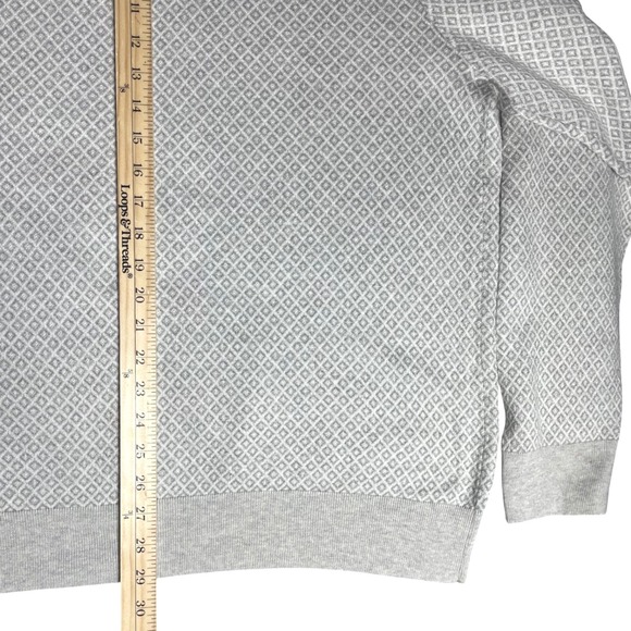Brooks Brothers Mens XXL Supima Cotton Cashmere V-Neck Sweater Grey Diamond Knit - Picture 12 of 12
